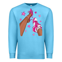 Ocean Blue afro sneakers and heels Premium Sweatshirt - NancyCooperArtShop