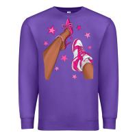 Purple afro sneakers and heels Premium Sweatshirt - NancyCooperArtShop