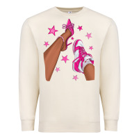Sandshell afro sneakers and heels Premium Sweatshirt - NancyCooperArtShop
