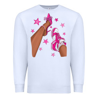 White afro sneakers and heels Premium Sweatshirt - NancyCooperArtShop