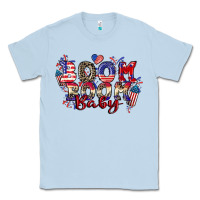 Dusty Blue Boom boom baby 4th of july Classic Tee - CowGirlArtShop