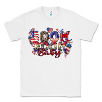 White Boom boom baby 4th of july Classic Tee - CowGirlArtShop