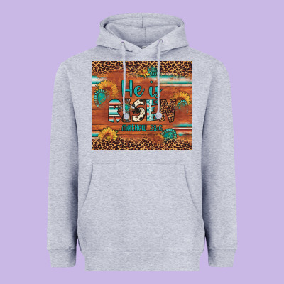 He Is Risen Gemstone Sunflower Leopard Heavyweight Hoodie Designed By Artiststas