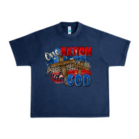 Navy one nation under god Urban Heavy Tee - Zillion Design Studio
