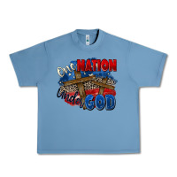 Pebble Blue one nation under god Urban Heavy Tee - Zillion Design Studio