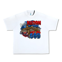 White one nation under god Urban Heavy Tee - Zillion Design Studio
