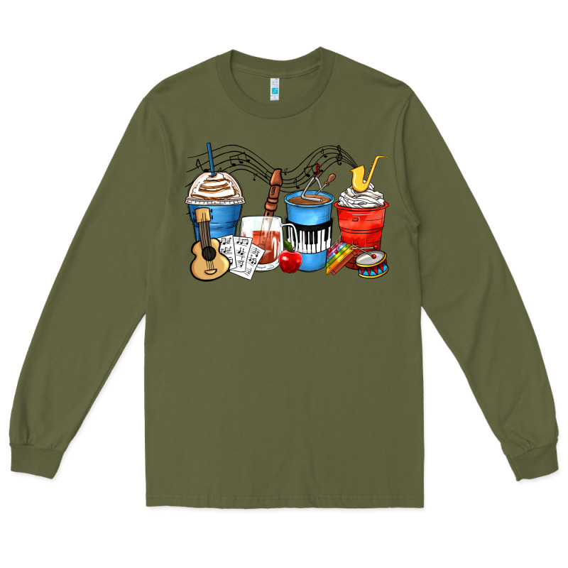 Music Teacher Coffee Cups Long Sleeve Tee by Zillion Design Studio | Teevron