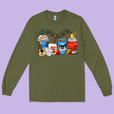 Music Teacher Coffee Cups Long Sleeve Tee Designed By Zillion Design Studio