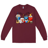 Burgundy music teacher coffee cups Long Sleeve Tee - Zillion Design Studio