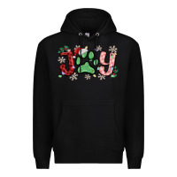 Black joy with dog paw Premium Hoodie - MaliasSmallBusiness