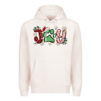 Pale Pink joy with dog paw Premium Hoodie - MaliasSmallBusiness