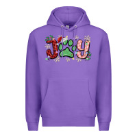 Purple joy with dog paw Premium Hoodie - MaliasSmallBusiness