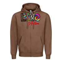 Chestnut love autism Zipper Hoodie - CowhideDigitalArt