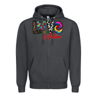 Smoke love autism Zipper Hoodie - CowhideDigitalArt