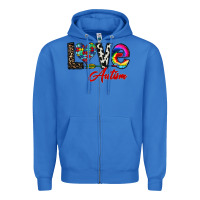 True Royal love autism Zipper Hoodie - CowhideDigitalArt