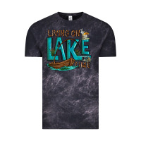 Cloud Black living on lake time Vintage Tee - texasbilliewilder