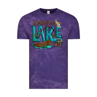 Cloud Purple living on lake time Vintage Tee - texasbilliewilder