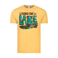 Vintage Mustard living on lake time Vintage Tee - texasbilliewilder