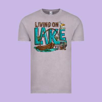 Vintage Tee living on lake time