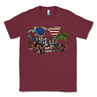 Burgundy hello summer Classic Tee - SublimationCraftShop