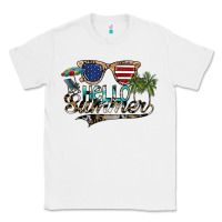 White hello summer Classic Tee - SublimationCraftShop
