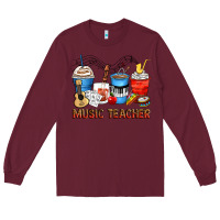 Burgundy music teacher coffee cups Long Sleeve Tee - Zillion Design Studio