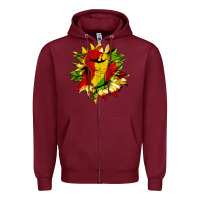Burgundy juneteenth sunflower Zipper Hoodie - HRA Design Shop