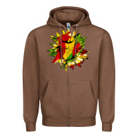Chestnut juneteenth sunflower Zipper Hoodie - HRA Design Shop