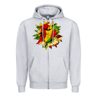 Heather Grey juneteenth sunflower Zipper Hoodie - HRA Design Shop