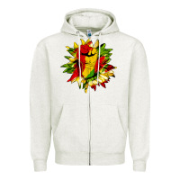 Oatmeal Heather juneteenth sunflower Zipper Hoodie - HRA Design Shop
