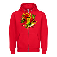 Red juneteenth sunflower Zipper Hoodie - HRA Design Shop
