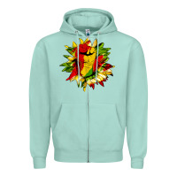 Seafoam juneteenth sunflower Zipper Hoodie - HRA Design Shop