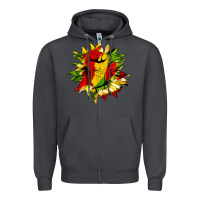 Smoke juneteenth sunflower Zipper Hoodie - HRA Design Shop