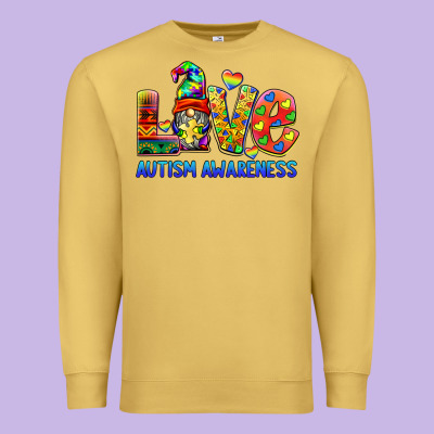 Autism Awareness Love Premium Sweatshirt Designed By Barkaloodesign
