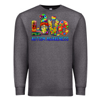 Charcoal Heather autism awareness love Premium Sweatshirt - BarkalooDesign
