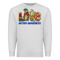Dove Grey autism awareness love Premium Sweatshirt - BarkalooDesign