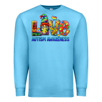Ocean Blue autism awareness love Premium Sweatshirt - BarkalooDesign