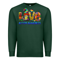 Sports Green autism awareness love Premium Sweatshirt - BarkalooDesign