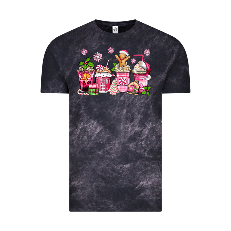 Pink Christmas Coffee Cups Vintage Tee by Zillion Design Studio | Teevron