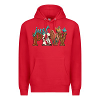 Red just pray Premium Hoodie - NancyCooperArtShop