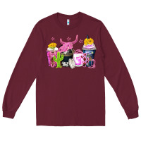 Burgundy neon western coffee cups Long Sleeve Tee - Zillion Design Studio