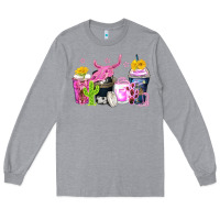Heather Grey neon western coffee cups Long Sleeve Tee - Zillion Design Studio