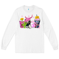 White neon western coffee cups Long Sleeve Tee - Zillion Design Studio