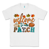 White welcome to our patch Classic Tee - HRA Design Shop