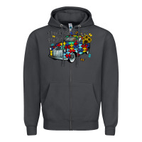 Smoke love needs no words Zipper Hoodie - CowhideDigitalArt