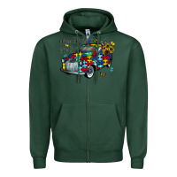 Sports Green love needs no words Zipper Hoodie - CowhideDigitalArt