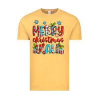 Vintage Mustard merry christmas y'all Vintage Tee - Zillion Design Studio