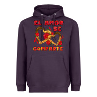 Plum el amor se comparte with churros Heavyweight Hoodie - AdoDesignShop