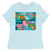 Baby Blue western nurse Ladies Tee - AdoDesignShop