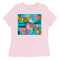 Bubblegum Pink western nurse Ladies Tee - AdoDesignShop